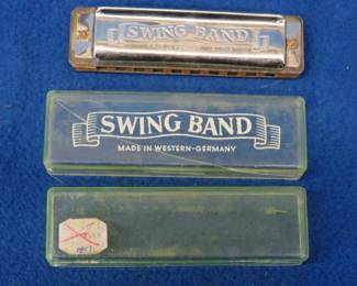 Lot 90. Swing Band diatonic harmonica in the key of C. Made in the German U.S. Zone. Sounds great.