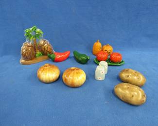 Lot 229. Seven sets of salt and pepper shakers