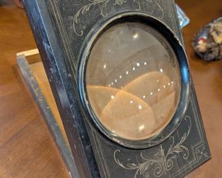 Victorian curiosity box with magnifying glass
