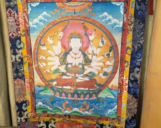 Late 20th century Buddhist Thangka 
