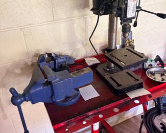 Drill Press, Heavy-Duty Bench Vise & Shop Equipment