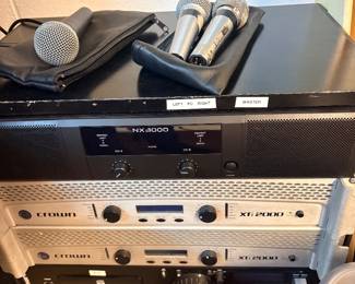 Crown XTi Power Amplifiers, QSC Amplifier & Microphones