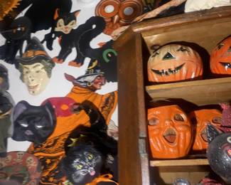 Halloween witches black cat