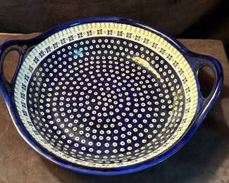 Boleslawiec Handled Platter Made in Poland