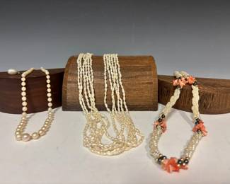 Pearl MultiStrand Necklace And Faux Pearl Jewelry