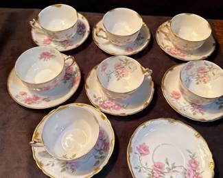 Haviland  Co Limoges Tea Cups And Saucers