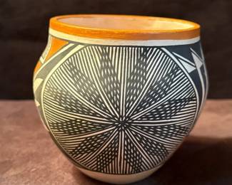 S Phillips Acoma Pueblo Hand Coiled Pottery