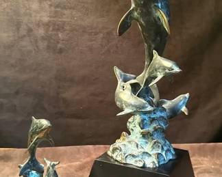 SPI Metal Dolphin Sculpture