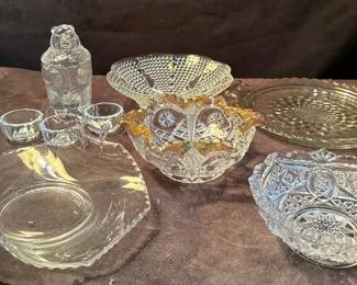 Bear Mustard Glass And Other Vintage Glass Dishes