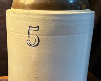 Vintage Stoneware 5Gallon Whiskey Jug
