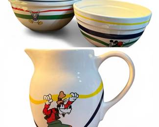 Disney Treasure Craft Mixing Bowls  Pitcher