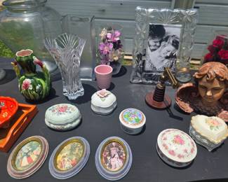 Vintage Crystal Vases & Frames