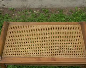 Precious wooden cane bench