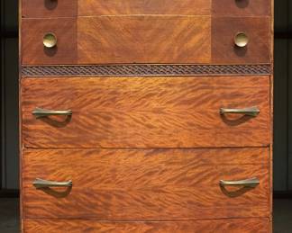 Tiger Oak Art Deco Antique Dresser measures 34" x 19 7/8" x 50 3/4"