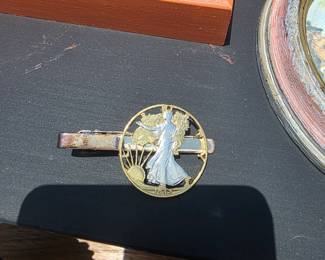 Vintage Tie Clip- 1942 Walking Liberty half dollar