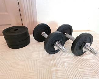 194 Yes4AllAdjustableDumbbellSetwithWeightPlatesStarLockCollars