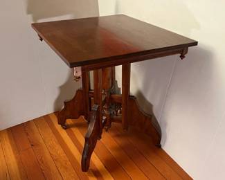 13 AntiqueVictorianEastlakeStyleParlorTable