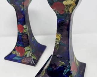 46 AntiqueSHancockSonsRubensWareCeramicCandlesticks