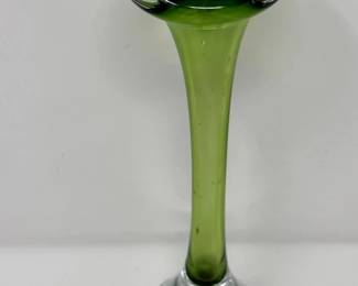 112 MCMSwedishArtGlassBoneBudVase