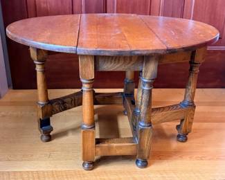 87 AntiqueJacobeanRevivalGatelegTable