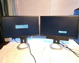 183 2DellNeoFlex23WidescreenLEDBacklitLCDComputerMonitors