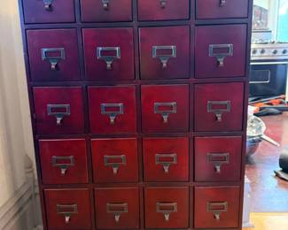 111 24DrawerApothecaryorCardCatalogCabinet