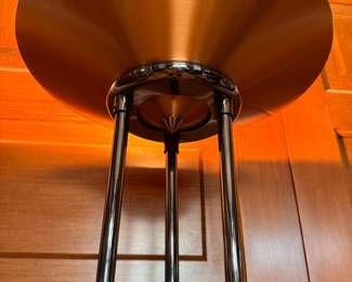 81 PostmodernGunmetalCopperTorchiereFloorLampBulbs