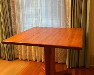 174 MCMSquareWoodenPedestalTable