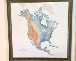 133 NorthAmericaElevationTintsFineArtMapPrint