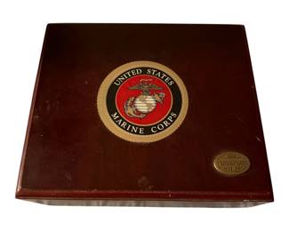 MARINES HUMIDOR CIGAR BOX