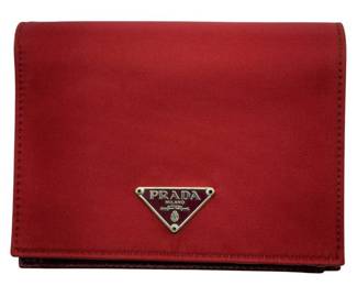 Prada Red Saffiano Leather Snap Wallet