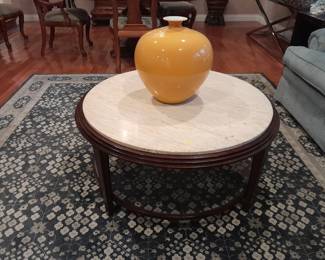 Round marble top coffee table $145