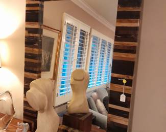High quality petrified wood mirror $495