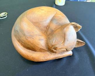 BKB200 - Large Hawaiian Carved Wooden Cat