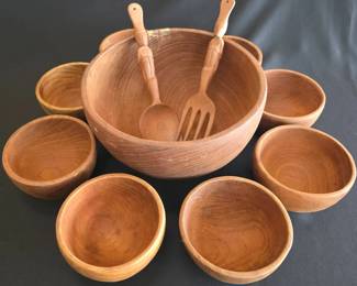 BKB028 - Wooden Salad Bowl Set No. 2
