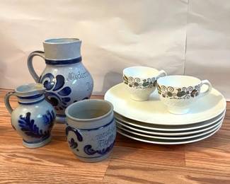 BKB036 - European/ German Stoneware & Dishes