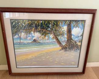 BKB018 - Framed Russell Lowrey Print 'Mokoli'i Island'
