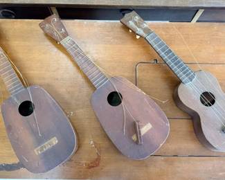 BKB127 - Three Old Collectible Ukulele