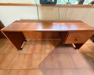 BKB219 - Long Narrow Wooden Desk with 1 big storage compartment