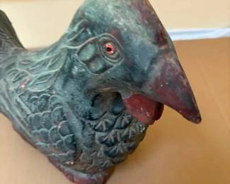 BKB209 - Wooden Rooster Sculpture