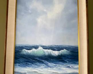 BKB102 - 'Morning Sea' by Michael Powell in Large Koa Wood Frame