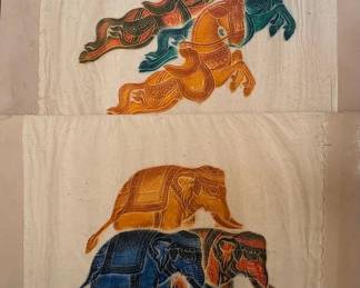 BKB138 - Horse And Elephant Cloth Print