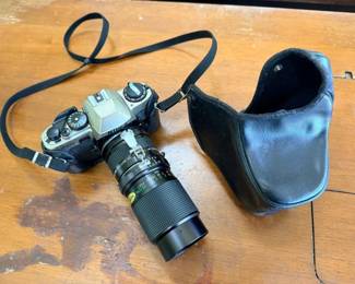 BKB130 - Nikon FG-20 Camera + Vivitar 70-150mm telephoto zoom lens