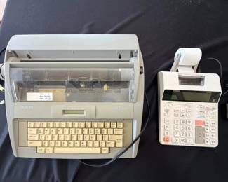 BKB207 - brother sx-4000 electronic typewriter & Casio HR-300RC print calculator.