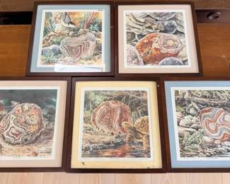 BKB126 - Collection of framed Dan Wiener Paintings