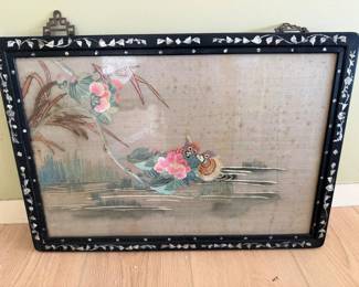 BKB022 - Lacquer Framed Silk Screen Art