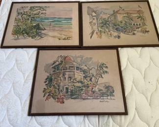 BKB153 - Three Framed Prints by Cecile Ryden Johnson