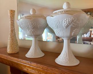 Fenton/Fostoria milk glass
