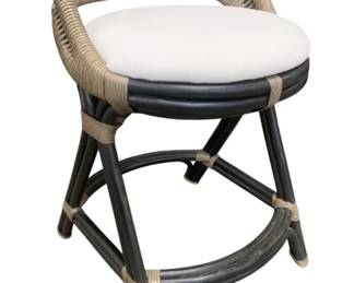 235 - Wildwood Rattan Counter Stool (Description): 32 x 21 x 16