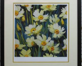 9091 - Daisies Limited Edition 51/500 by Van Gogh Limited (Description): 21.5 X 23